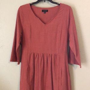 Roolee rust colored midi dress